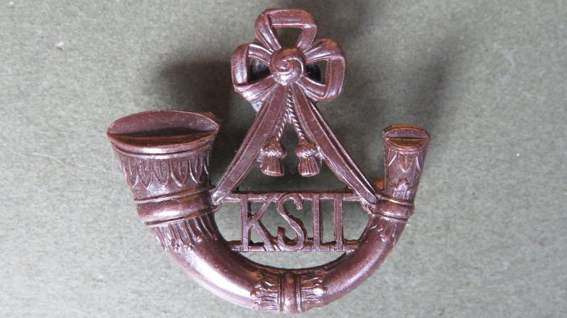 British Army The King's Shropshire Light Infantry Officers' Service Dress Collar Badges