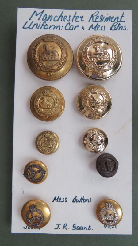 British Army The Manchester Regiment Uniform Buttons
