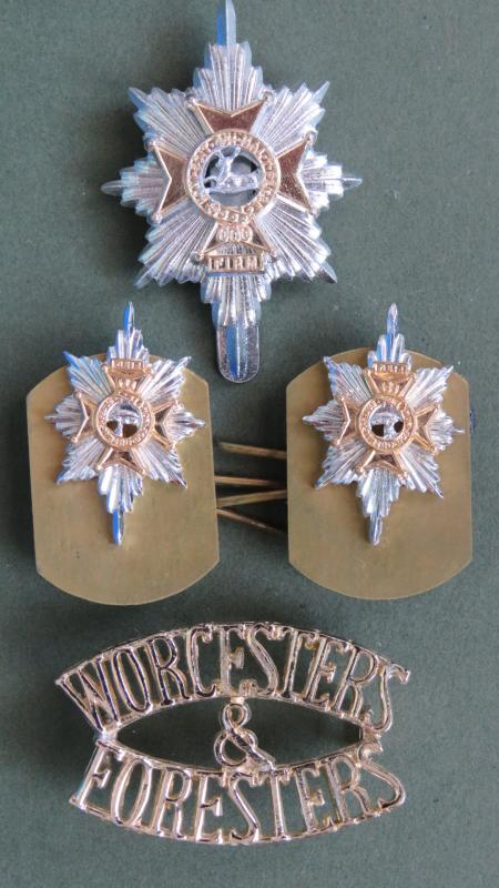 British Army The Worcestershire and Sherwood Foresters Regiment Cap & Collar Badges & Shoulder Title