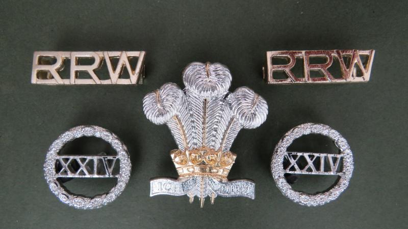 British Army The Royal Regiment of Wales Cap & Collar Badges & Shoulder Titles