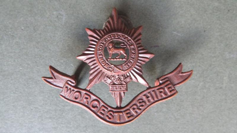 British Army The Worcestershire Regiment Pre 1923 Pattern Officers Service Dress Collar Badge