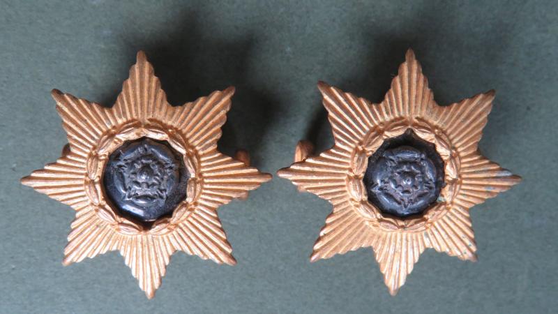 British Army The East Yorkshire Regiment (Duke of York's Own) Officers Dress Collar Badges