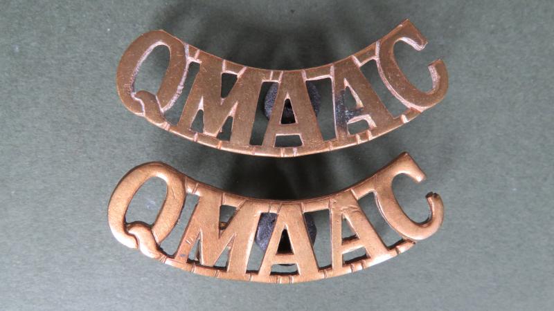 British Army Q.M.A.A.C. (Queen Mary's Army Auxiliary Corps) Shoulder Titles