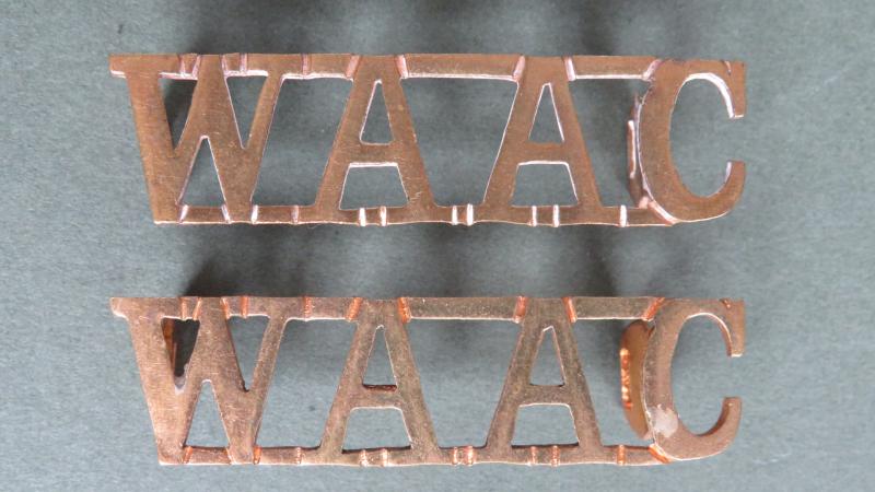 British Army W.A.A.C. (Women's Army Auxiliary Corps) Shoulder Titles