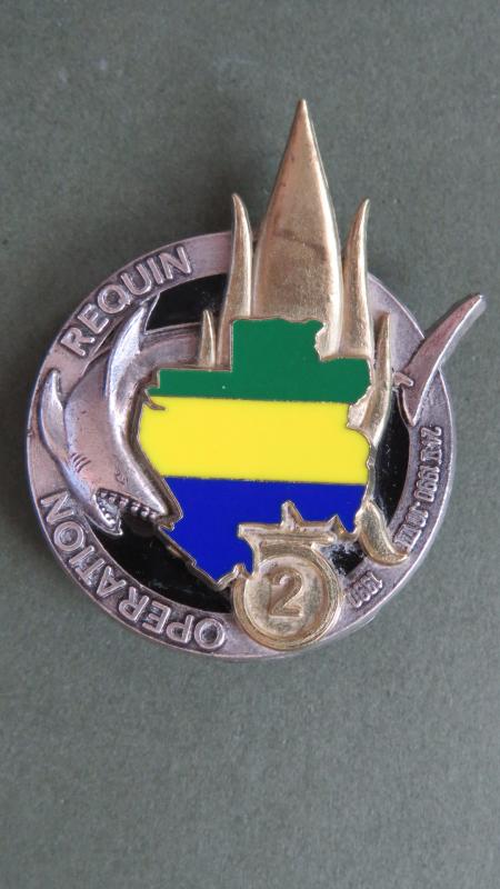 France Foreign Legion 2° Régiment Etranger d’Infanterie, Opération Requin - Gabon 1990 Pocket Crest