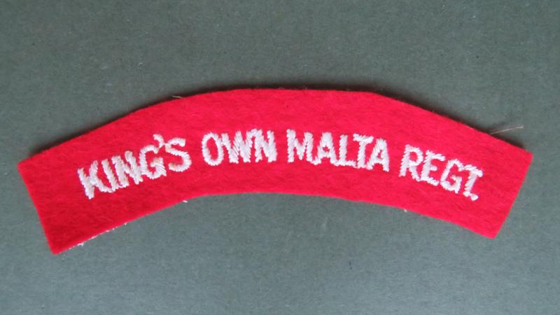 British Commonwealth Post WW2 King's Own Malta Regiment Shoulder Title