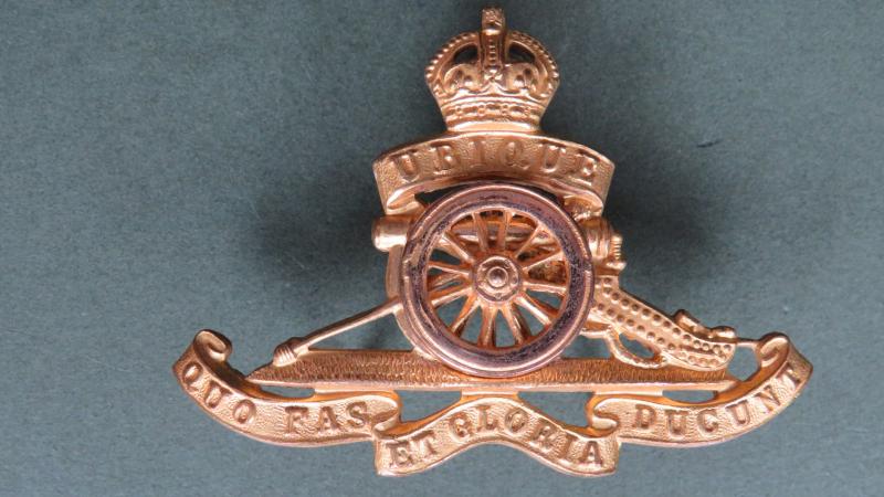British Army Pre 1953 Royal Artillery Officers No 1 Dress Cap Badge