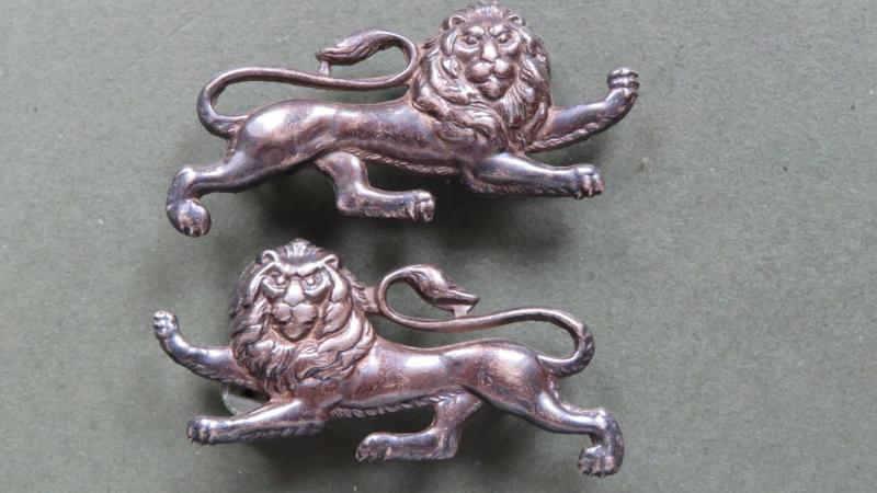 British Army 1881-1834 The King's Own (Royal Lancaster Regiment) Officer's Collar Badges