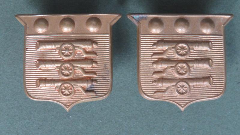 British Army Royal Army Ordnance Corps 1896-1920 Collar Badges
