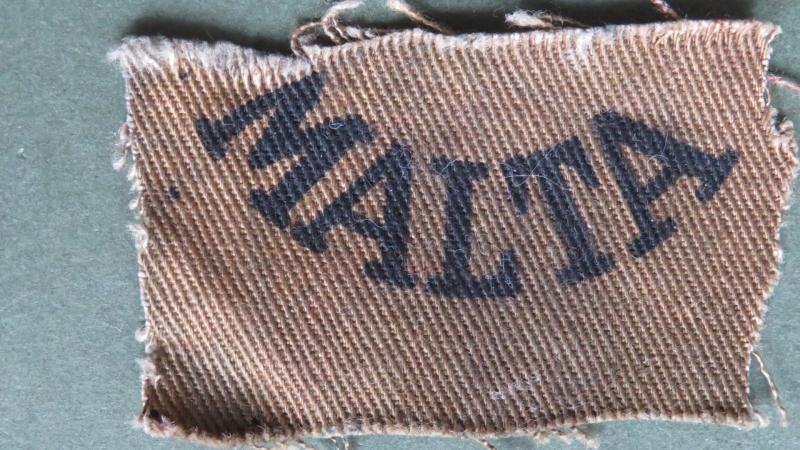 British Commonwealth WW2 Malta Forces Nationality Shoulder Title