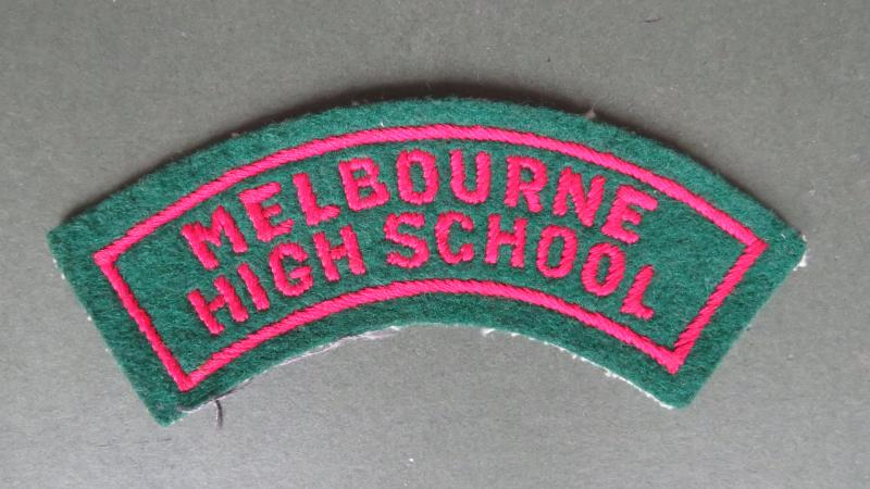 Australia Army Pre 1962 Melbourne High School Cadet Unit Shoulder Title