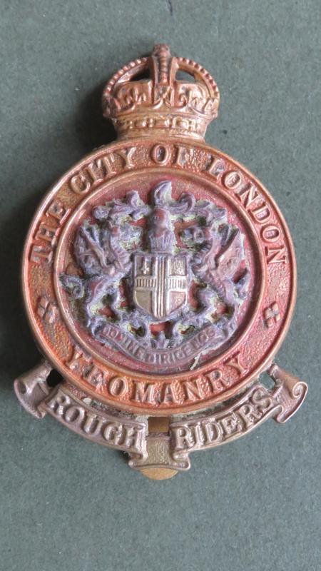 British Army Pre 1953 The City of London Yeomanry (Rough Riders) Cap Badge