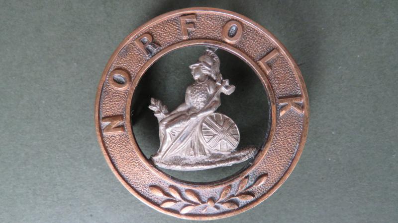 British Army The Norfolk Regiment Helmet Plate Centre