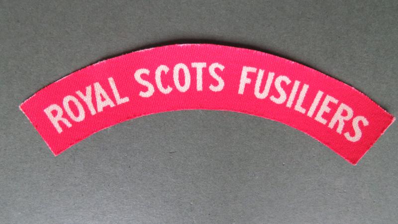 British Army WW2 Royal Scots Fusiliers Shoulder Title