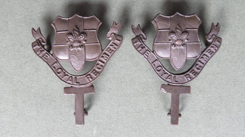 British Army The Loyal Regiment (North Lancashire) 4th & 5th Battalions Officers Service Dress Collar Badges