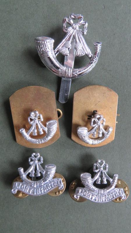 British Army The Light Infantry Cap & Collar Badges and Shoulder Titles