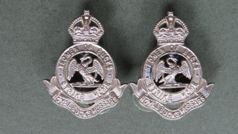 British Army Pre 1953 The Royal Buckinghamshire Hussars Collar Badge