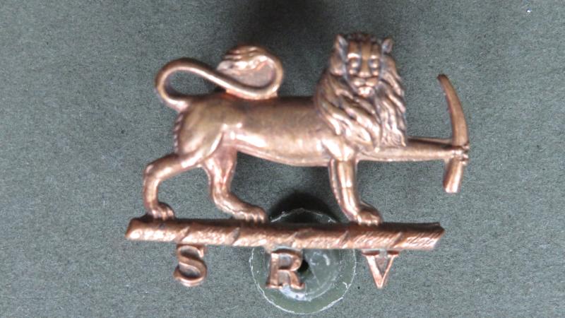 Southern Rhodesia Volunteers Pre 1920 Collar Badge