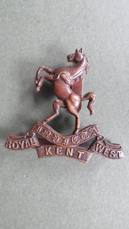 British Army The Royal West Kent Regiment Officer's Service Dress Cap Badge
