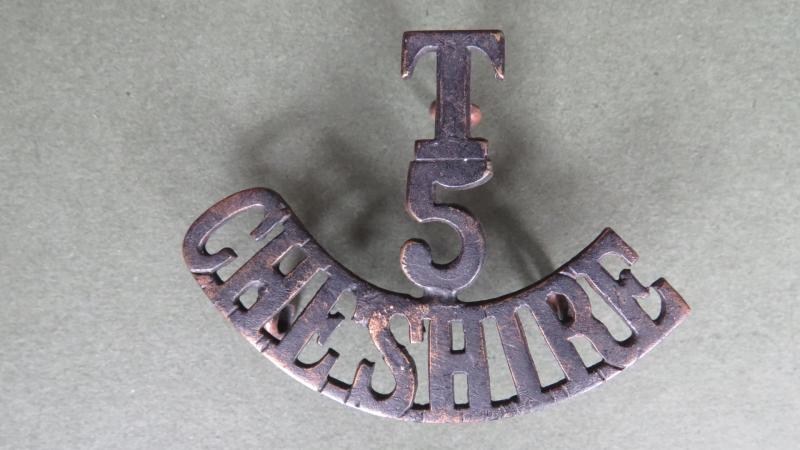 British Army 5th Territorial Battalion, The Cheshire Regiment Shoulder Title