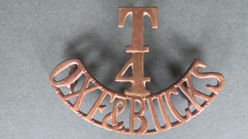 British Army WW1 4th Territorial Battalion, The Oxfordshire & Buckinghamshire Light Infantry Shoulder Title