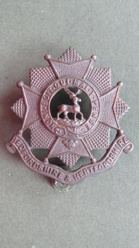 British Army The Bedfordshire and Hertfordshire Regiment Officers' Service Dress Collar Badge