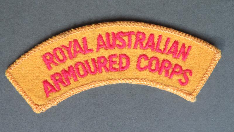 Australia Army Post 1962-1980's Royal Australian Armoured Corps  Shoulder Title