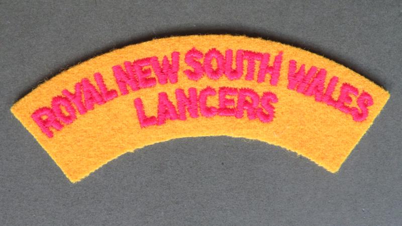 Australia Army Post 1962-1980's Royal New South Wales Lancers Shoulder Title