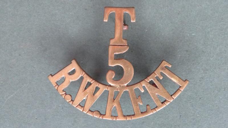 British Army 5th Territorial Battalion, The Queen's Own Royal West Kent Regiment Shoulder Title