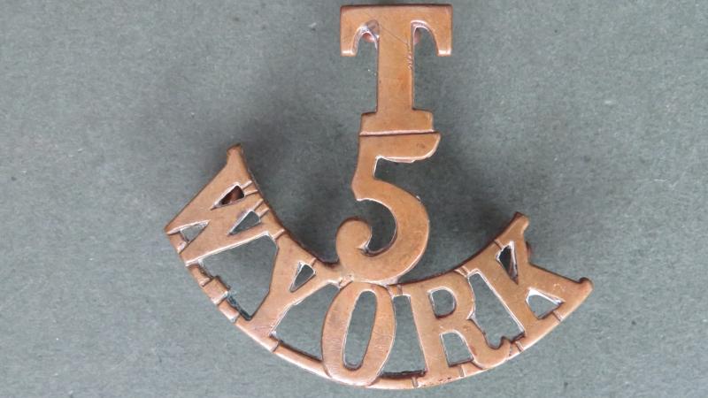 British Army 5th Territorial Battalion, The West Yorkshire Regiment Shoulder Title