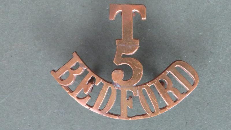 British Army The 5th Territorial Battalion, The Bedfordshire Regiment Shoulder Title