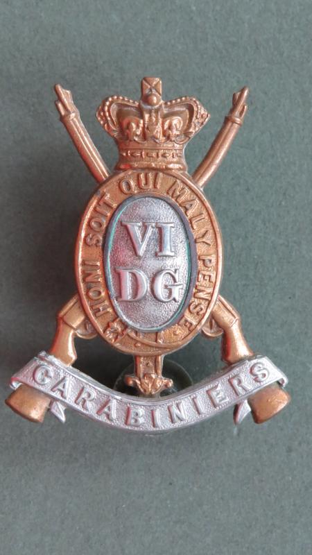 British Army Victorian Period The 6th Dragoon Guards (Carabiniers) Cap Badge