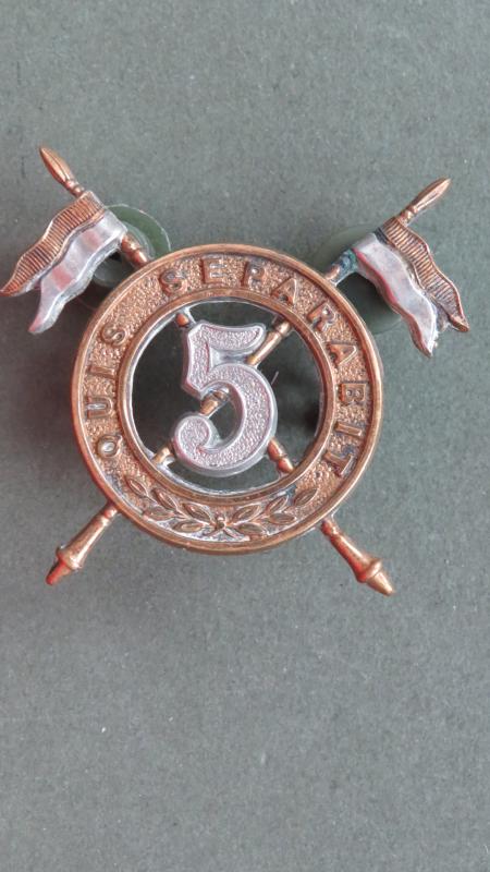 British Army Victorian / Edwardian Period The 5th (Royal Irish) Lancers Cap Badge