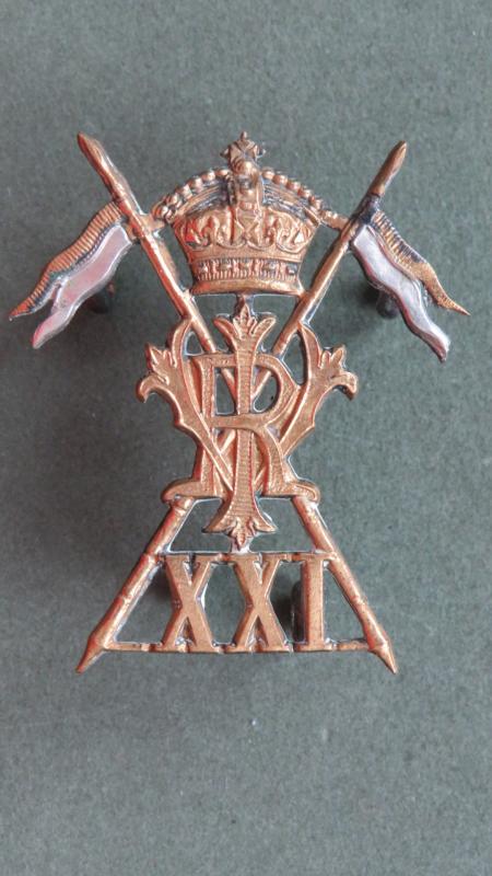 British Army Victorian Period The 21st (Empress of India's) Lancers Cap Badge