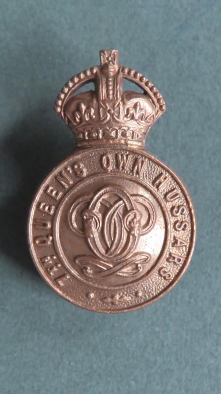 British Army The 7th Queen's Own Hussars Pre 1953 Officers Service Dress Collar Badge