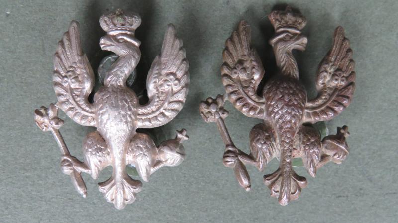 British Army 14th King's Hussars Collar Badges