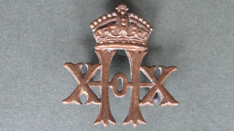 British Army 20th Hussars Pre 1901 Collar Badge