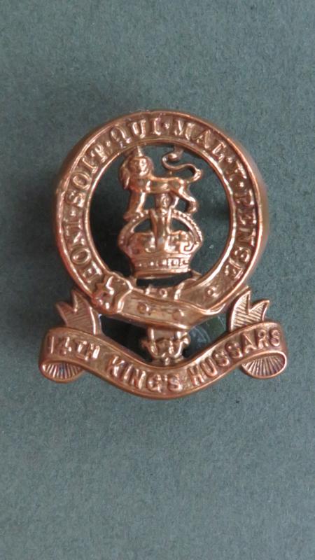 British Army 14th King's Hussars Post 1915 Collar Badges