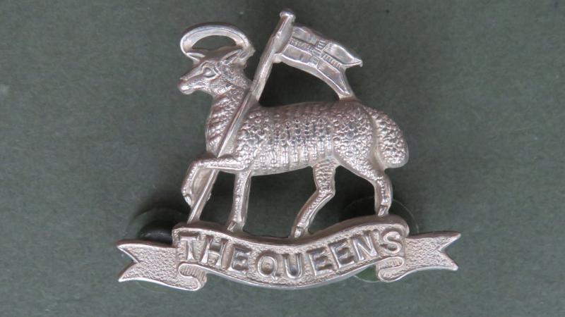 British Army The Queen's Royal Regiment (West Surrey) Post 1898 Pattern 2nd Volunteer Battalion Collar Badge