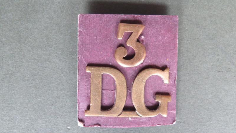 British Army Pre WW1 The 3rd Carabiniers (Prince of Wales's Dragoon Guards) Shoulder Title