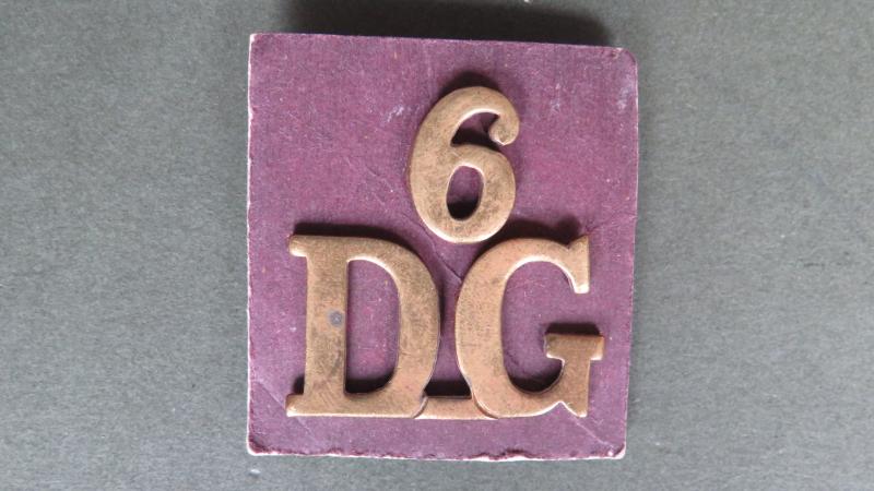 British Army Pre WW1 The Carabiniers (6th Dragoon Guards) Shoulder Title