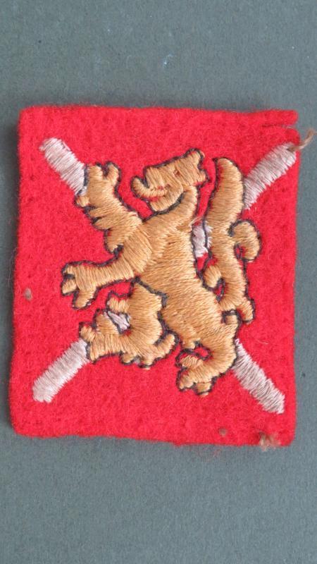 British Army Post WW2 Lowland District Formation Sign