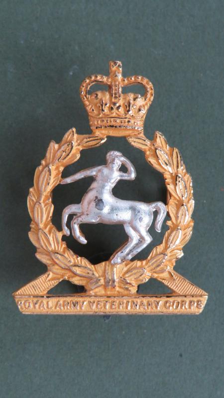 British Army Post 1953 Royal Army Veterinary Corps Officer's Service Dress Collar Badge