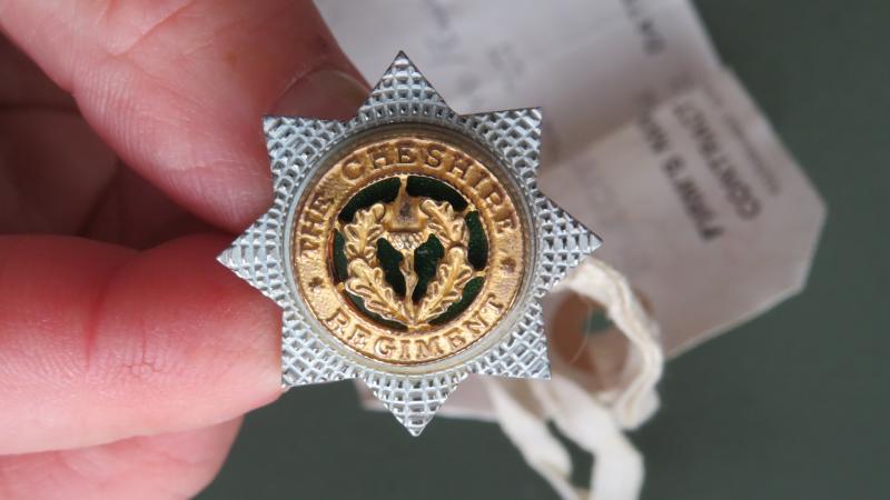 British Army The Cheshire Regiment Officers Dress Uniform Cap Badge