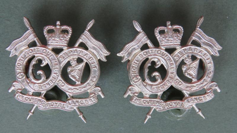 British Army 16th/5th The Queen's Royal Lancers EIIR Collar Badges