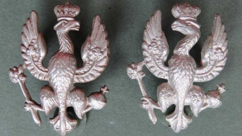 British Army 14th King's Hussars Pre 1915 Collar Badges