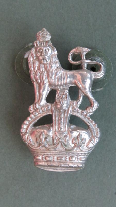 British Army White Metal Collar Badge