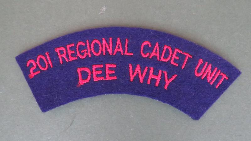 Australia Army 1962-1980's 201 Regional Cadet Unit Dee Why Shoulder Title
