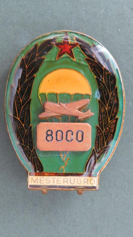 Hungary Pre 1991 Parachute Master 8000 Jumps Badge