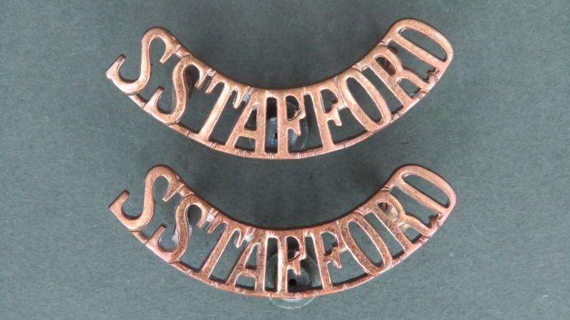British Army The South Staffordshire Regiment Shoulder Titles